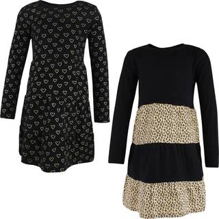 Hudson baby spædbarn og småbørn pige bomuld kjoler leopard guld hjerte 4 småbarn