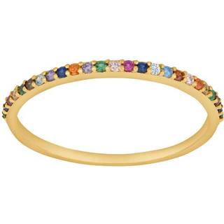 Siersbøl Rainbow ring i 8 kt guld med multi kubisk zirkoner