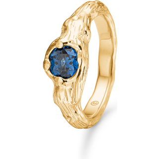 Studio Z Misty Forest ring i forgyldt sølv med blå cubic zirkonia
