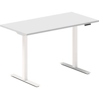 Hæve-sænkebord DNA, Lysgrå 1200x600 mm 2-ben/Hvid