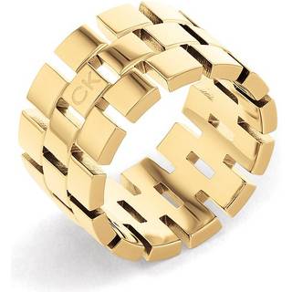 Calvin Klein 35000325 Damen-Ring Geometric Edelstahl Goldfarben