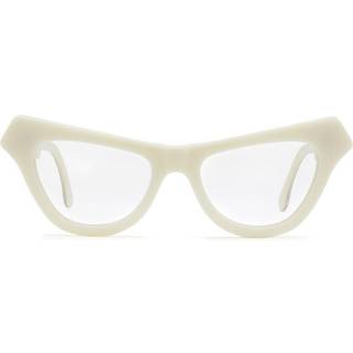 Marni Unisex Jeju Island Panna QWC Optiske stel Acetat Hvid Cat Eye