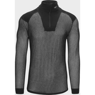 Brynje Unisex Wool Thermo Zip Polo With Inlay Black, XL
