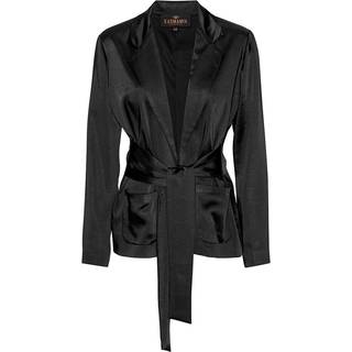 Karmamia - Rex Tie Blazer - Black Rich Satin