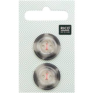 Knopf beige-grau 2,2cm strukturiert - Beige, Grau