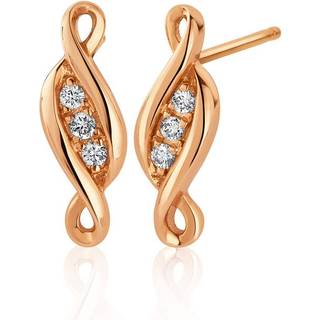 Past Present Future® 18ct Solid Gold 1854 Blend Stud Earrings with Diamonds