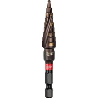 Trinbor TiAlN med 1/4" 6kt skaft, 4-12mm, 9trin