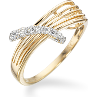 Scrouples 14 Karat Guld Ring med Diamanter 0,13 Carat W/SI