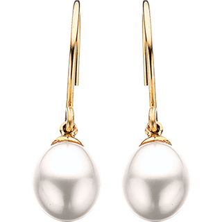 Scrouples øreringe i 8 kt med perle