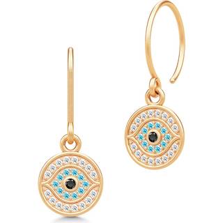 Protective eye earrings Turquoise and Black