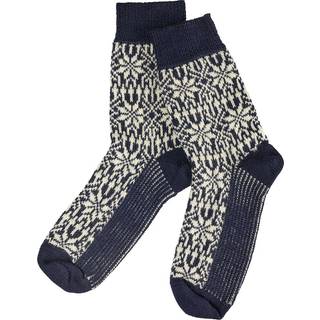Hirsch Natur U Wool Strømper Marine Natur 47-48