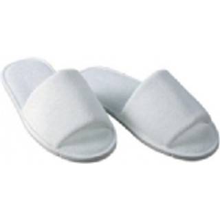 Hotel slippers med åben tå hvid
