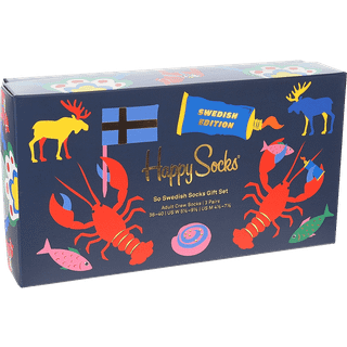 Happy socks 3-pak Swedish Edition Gift Box - Mixed - Str 36/40