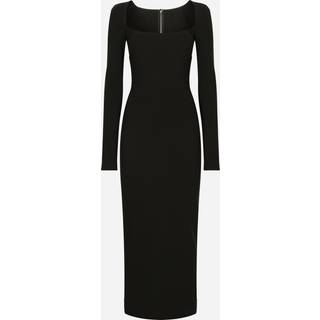 Dolce&Gabbana Jersey midi dress - black - XS