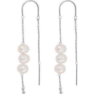 Emily String Øreringe, Silver