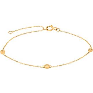 Siersbøl 14kt. guldarmbånd med 3 x dia. 0.01ct W/SI