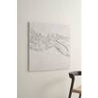 OZAI lærred 100x100 cm - Hvid