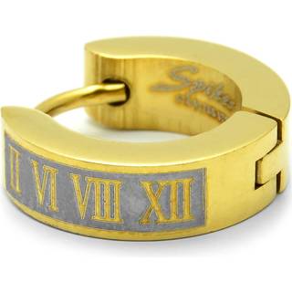 Sentio | Guldfarvet Romertal Hoop Ørering