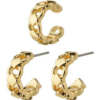 Pilgrim DESIREE hoop og cuff øreringe guldbelagt