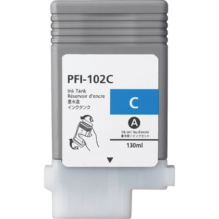 Canon PFI102C / 0896B001 cyan blækpatron - Kompatibel