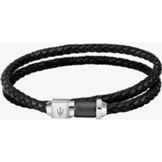 Maserati JM223AVE18 Herren-Wickelarmband Leder Schwarz