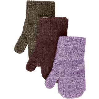 Mikk-Line - Magic Luffer m. Lurex 3-pak - Dark Mink/Slate Black/Chalk Violet - 2-4 år