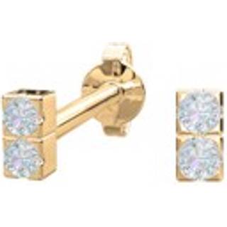 Siersbøl 14kt. guldørestikker med1 diamant 0,004ct 1,5mm