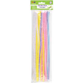 Krafty Kids GC024-K Chenille Pastel Mix Stems (40 Pack) 6mm med 12 """"