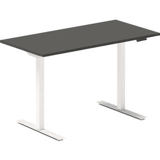 Hæve-sænkebord DNA, Antracit 1200x600 mm 2-ben/Hvid