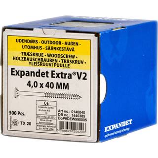 Expandet spånskrue UH udv. 4,0x40 mm TX20 PK 500