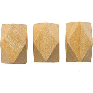 Holzperlen Diamant 3x2x2cm 3 Stück