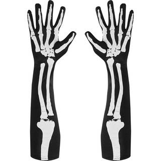 Ellbogenlange Skelett Handschuhe