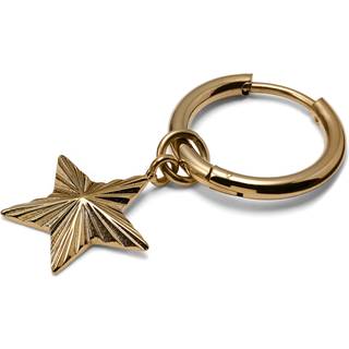 Guldfarvet Drop Hoop Stålørering m. Stjerne Vedhæng