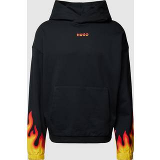 HUGO Droma Logo Hoodie Black
