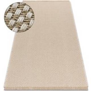 Tæppe JUTE 3731 fløde / beige - jute, fladvævet, frynser 80x150 cm