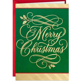 Hallmark Boxed Christmas Cards Green and Gold (40 kort med konvolutter)