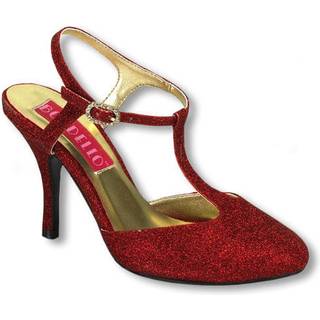 Glitzer Sandaletten rot 37