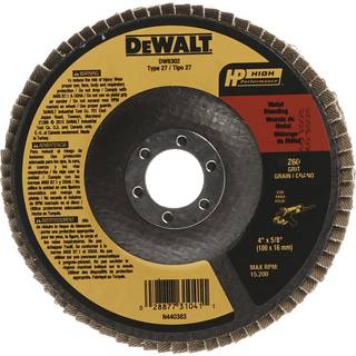 Dewalt DW8302 4-tommer med 5/8-tommer 60 Grit Zirconia Angle Grinder Flap Disc