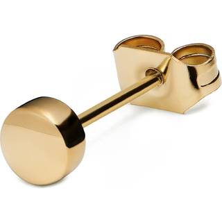 4mm Guldfarvet Button Stud Ørering