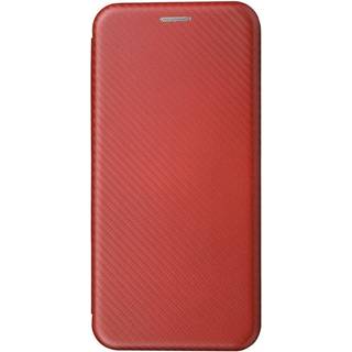 Xiaomi 12T / 12T Pro Carbon Fiber Fleksibelt Plastik Flip Cover - Rød