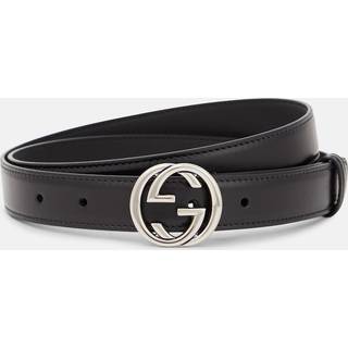 Gucci Interlocking G leather belt - black - 75CM