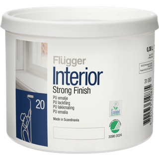 Svanemærket PU træmaling - Interior Strong Finish 20 Flügger 0,38 L Råhvid S0500-N