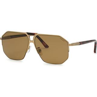 Chopard Mand SCHG61 8TSP Solbriller Metal Guld Brun Geometrisk Polariseret Antiblænding