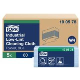 5 x Tork 190578 Sensitiv W4 rengøringsklud blå 80stk