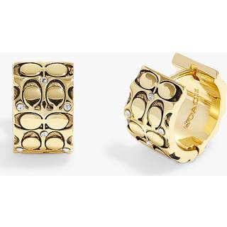 Coach COACH Quilted C Wide Huggie Earrings