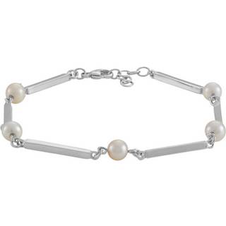 Siersbøl Pind & Perle armbånd sølv rhodineret, 18,5+2cm