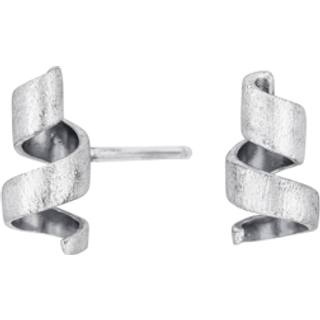 Siersbøl Shape Sølv ørestik lille spån med oxidering