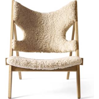 Audo Copenhagen Knitting Loungestol Egetræ / Curly Nature - Lænestole Fåreskind Natural Oak - 71058-002420