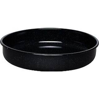 Riess Classic Backformen Bratrohrpfanne rund 30 cm - Emaille - Schwarz