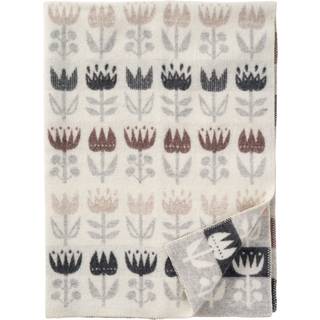 Klippan Yllefabrik Tulip Plaid 130x180 Cm - Plaider & Tæpper Lammeuld Grå - 2209-01